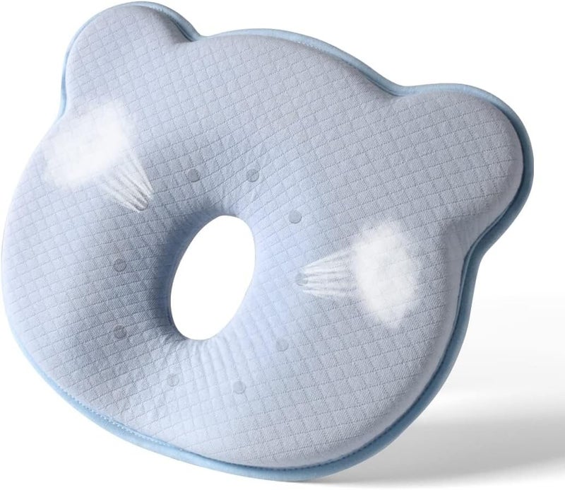 FOBSERD Memory Foam Baby Travel Pillow,Portable Cute Cartoon Bear Soft and Cozy Pillow, Breathable Bedding Set - Image 1